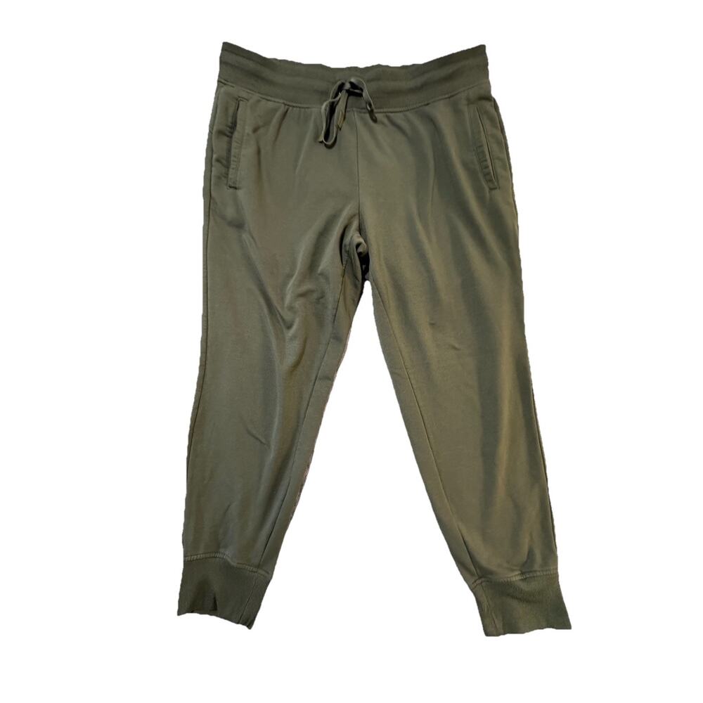 Women’s Green Jogger Sweatpants Fleece Lined Drawstring Waist Comfy Soft XL